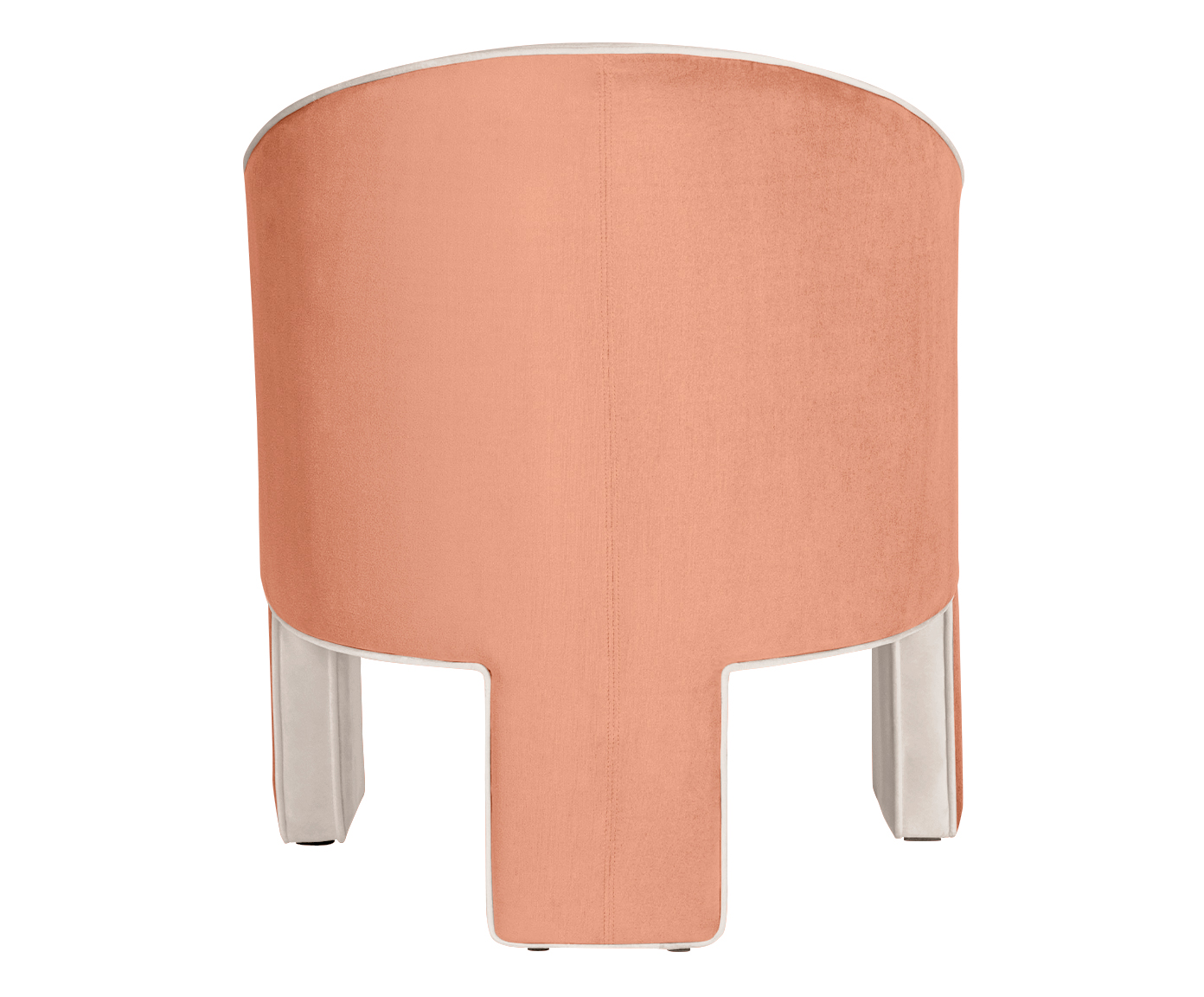 Poltrona Verner em Veludo Cru e Rose image number 4