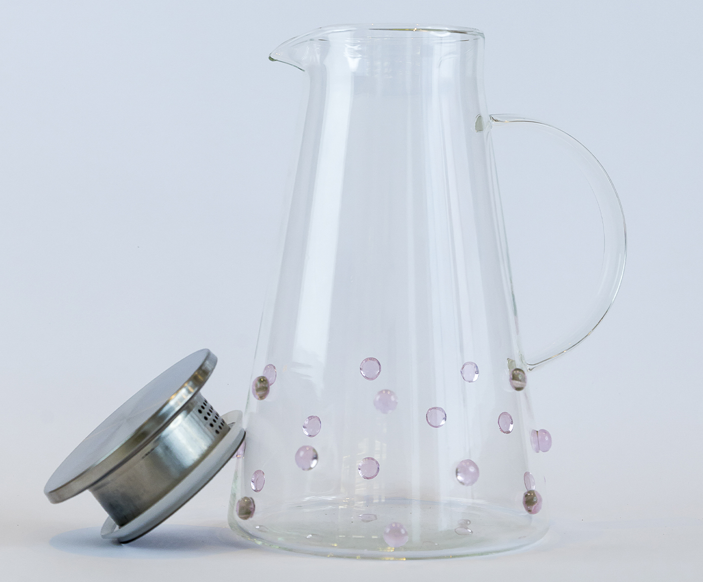Jarra Boro Gemas com Tampa de Inox Rosa - image 1
