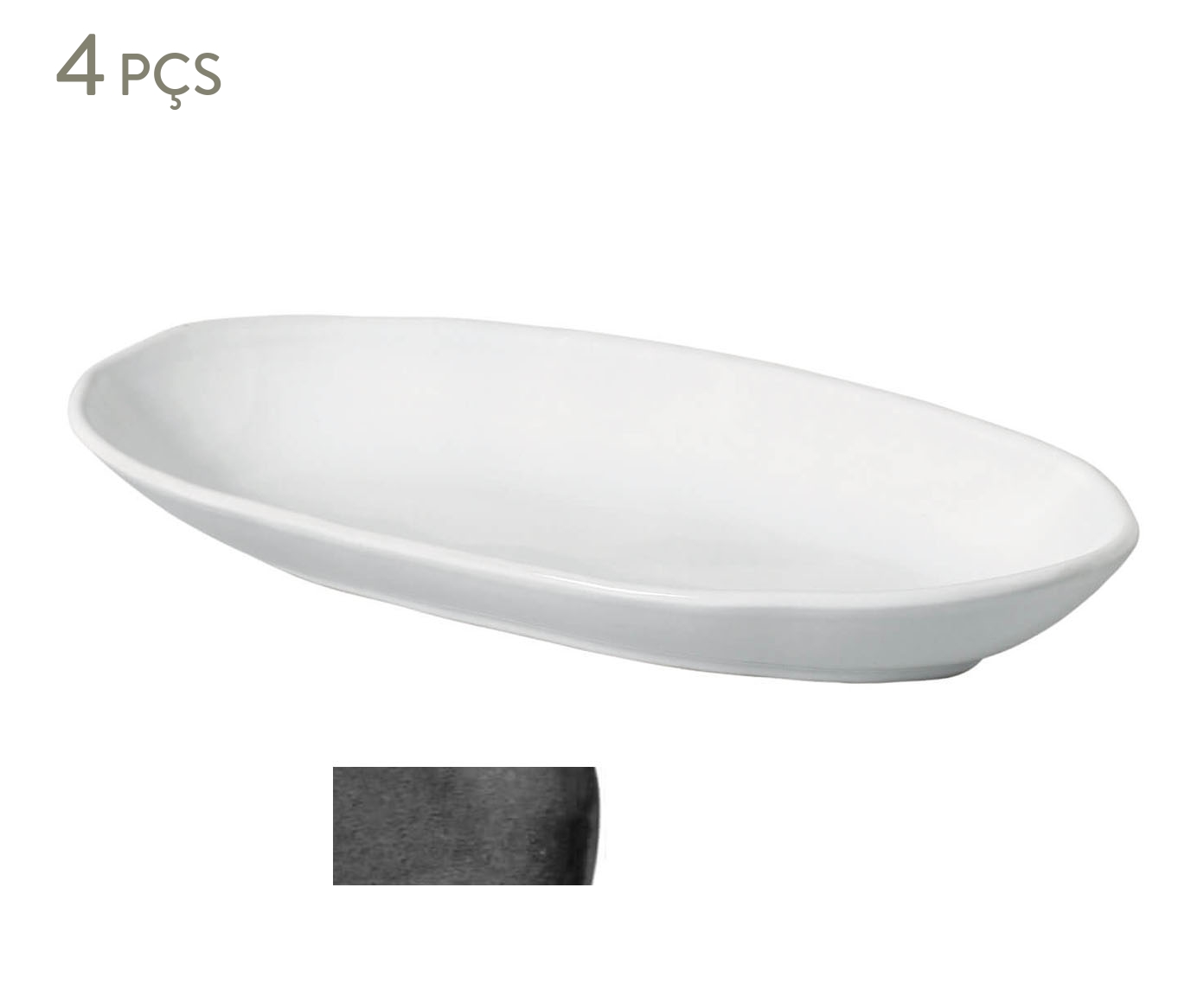 Jogo de Travessas Oval Funda Org&acirc;nico New White - image 0