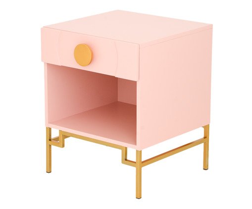 Mesa de Cabeceira Cerchio D'Oro com Nicho - Ros&eacute; image number 2