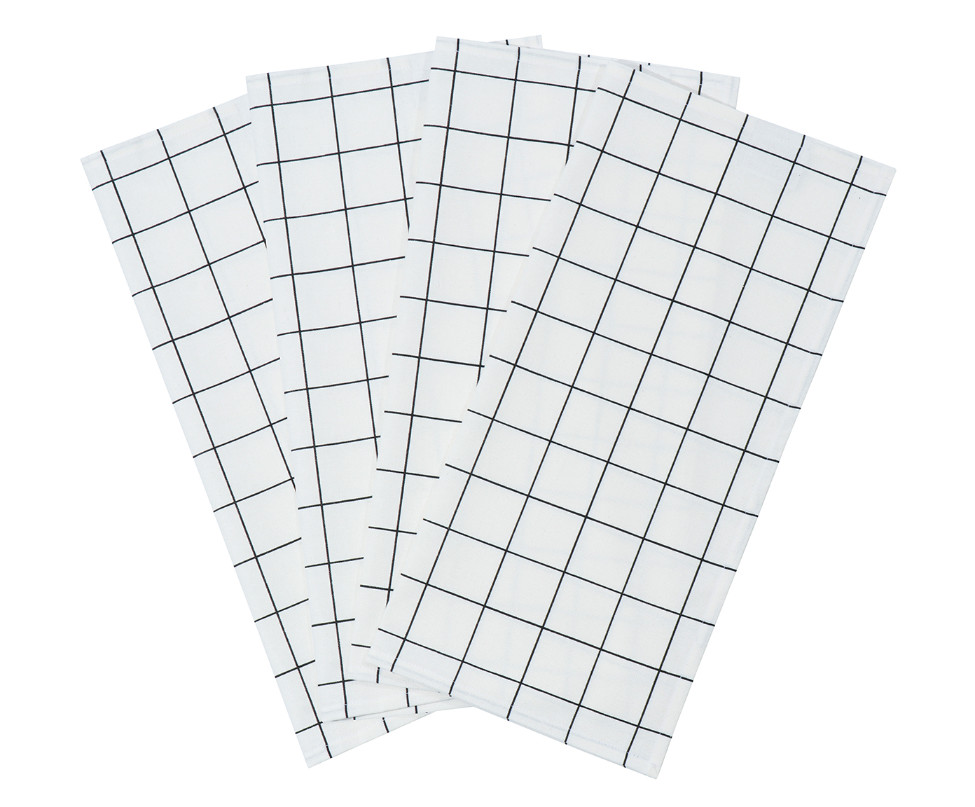 Jogo de Guardanapos Panama Grid Preto - image 0