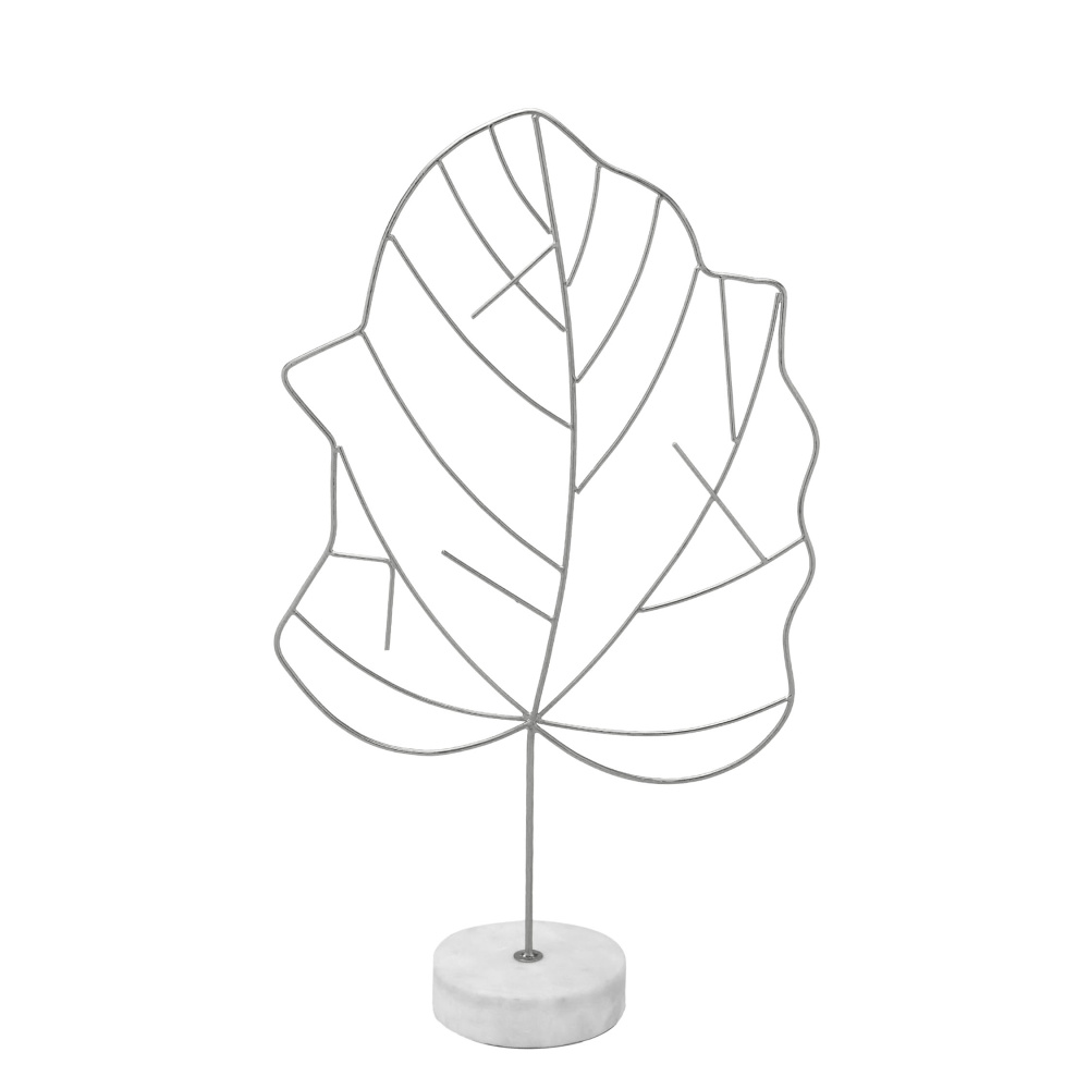 Escultura Folha Prata - image 0