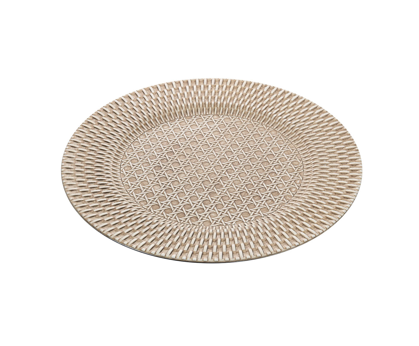 Sousplat com Textura de Rattan Bege - image 1