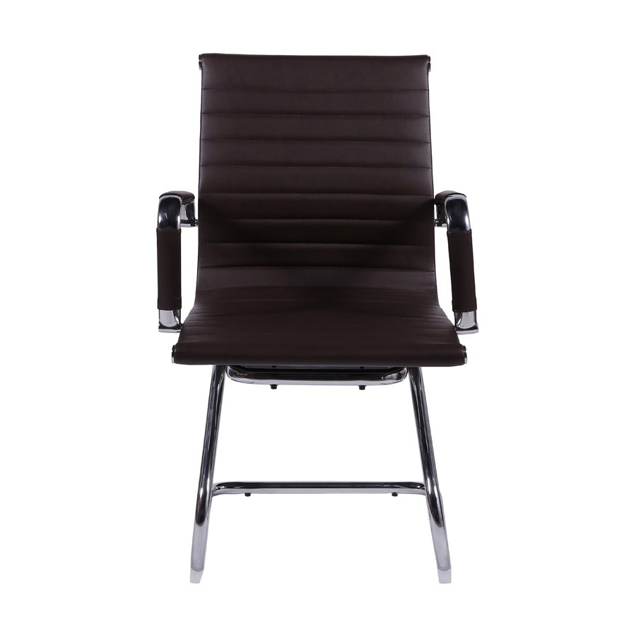 Cadeira Fixa Office Eames Esteirinha Marrom Escuro - image 1