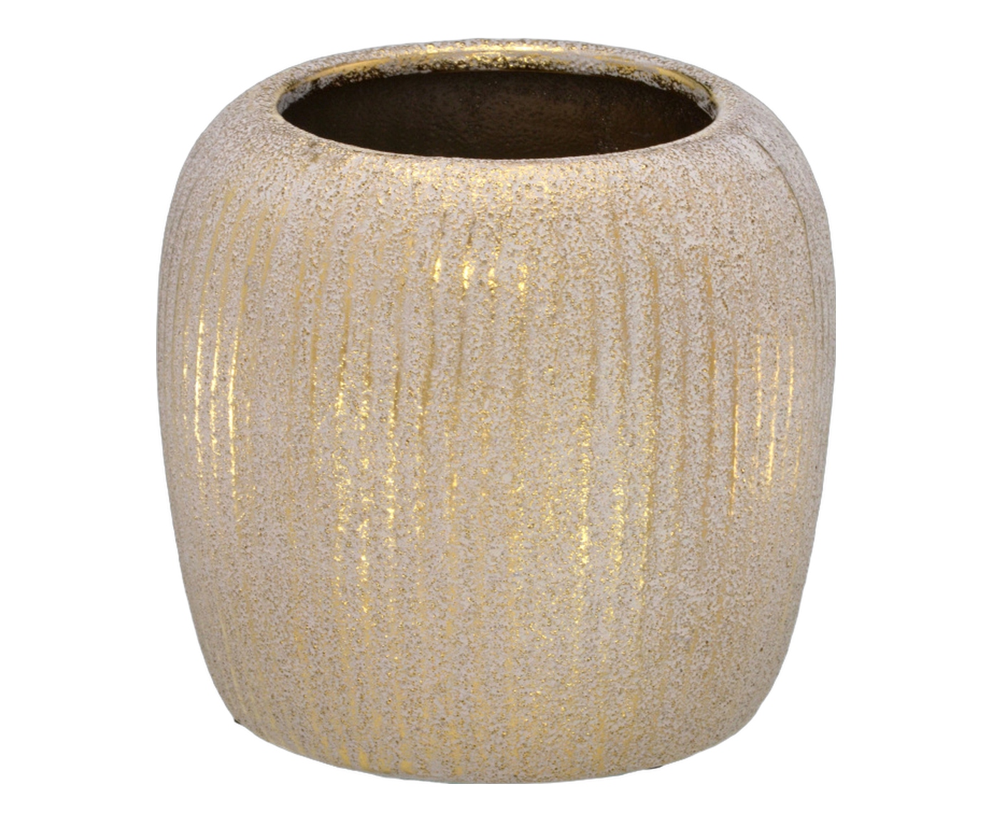 Cachepot Decorativo Virelle Cinza e dourado - image 0