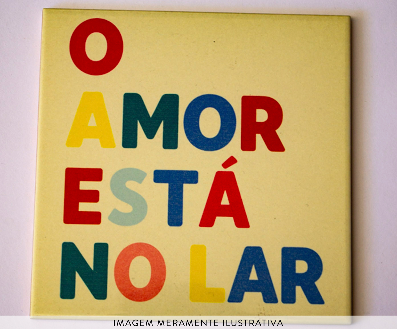 Azulejo Decorativo "O Amor Est&aacute; no Lar" - image 1
