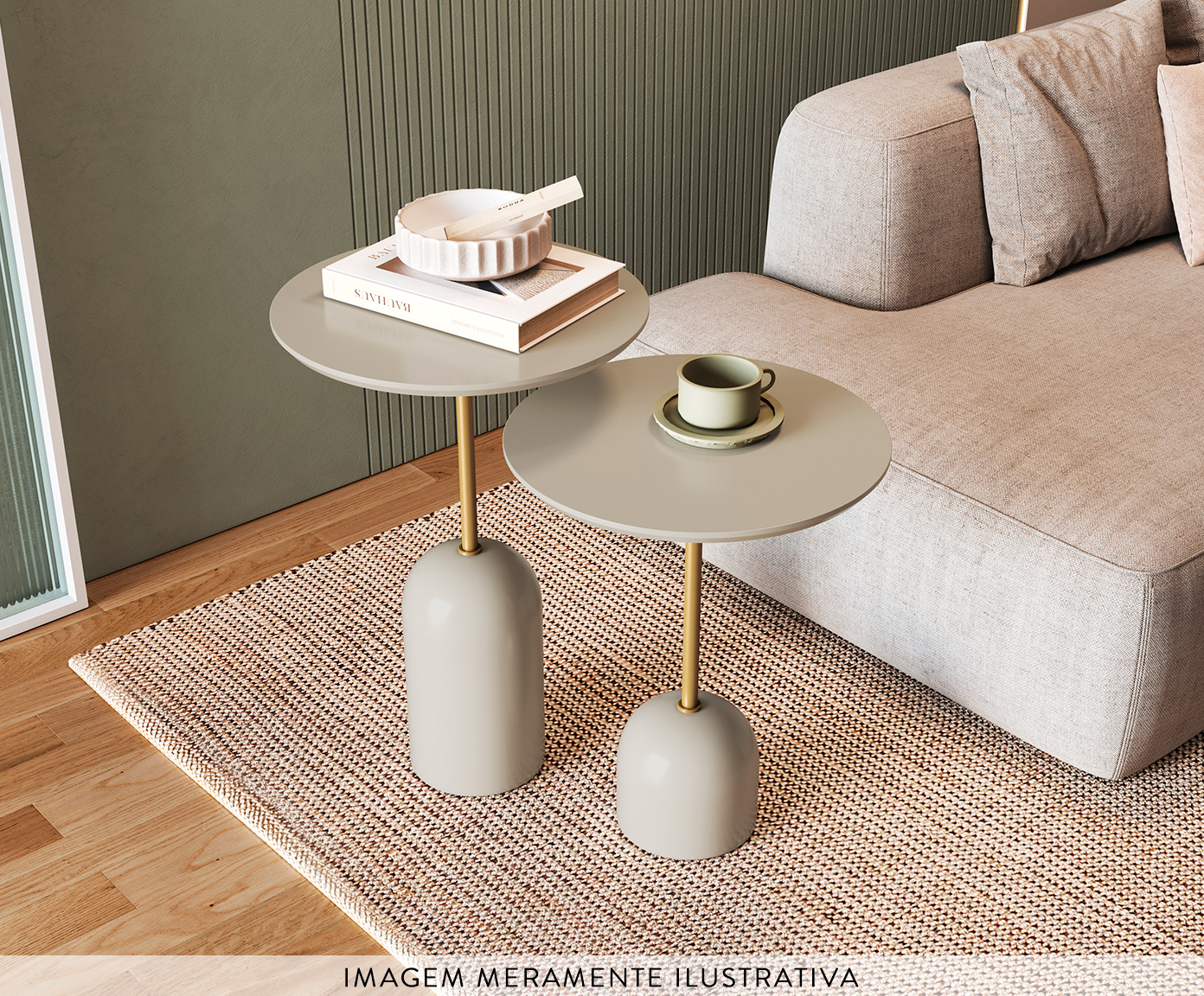 Conjunto Mesa de Canto Bolsano Fendy - image 1