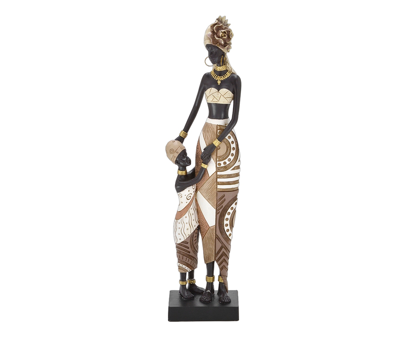 Africana Decorativa Makena Marrom e Preto - image 0