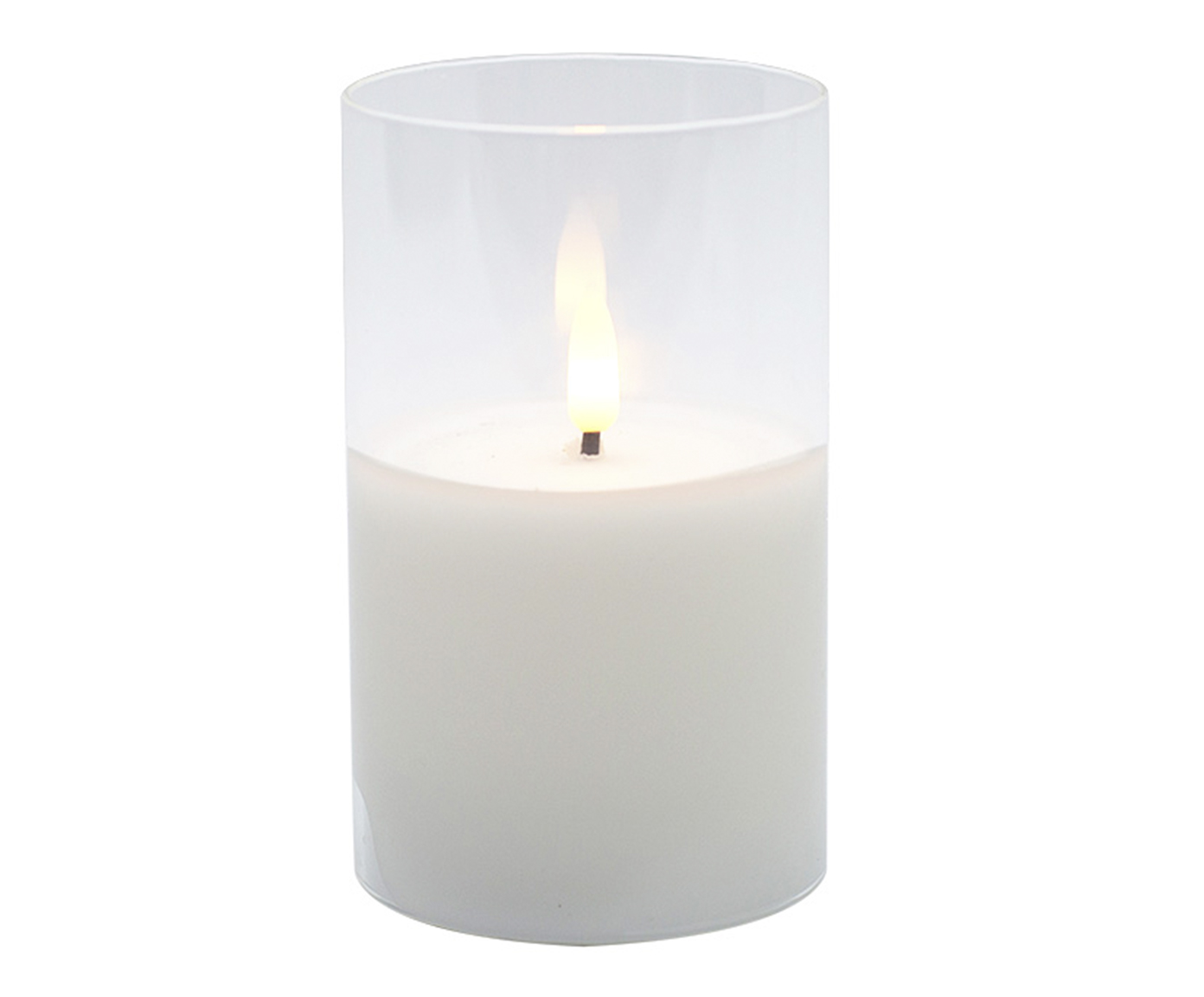 Vela Decorativa de LED Torche Branco Pequena - image 0