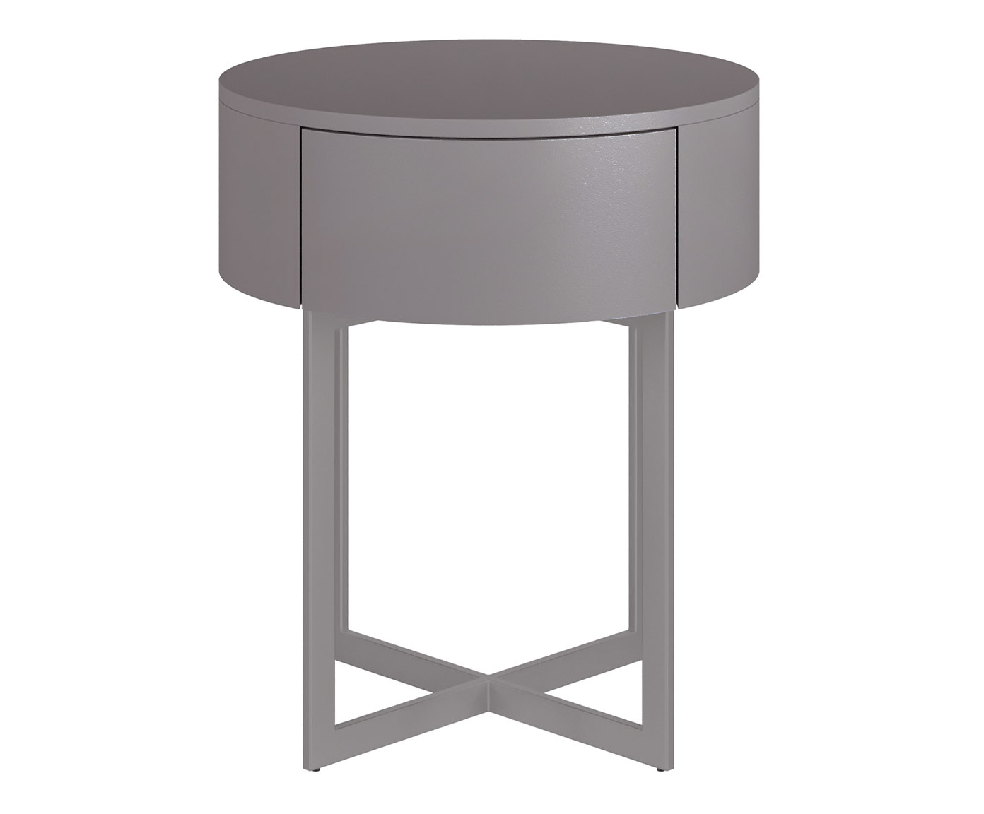 Mesa de Cabeceira Redonda Pecci Cinza - image 0