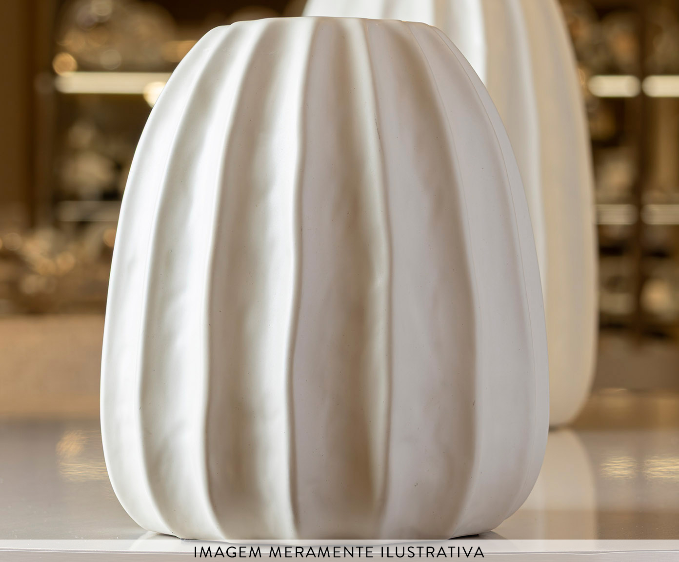 Vaso de Cer&acirc;mica Pilar l Branco - image 1