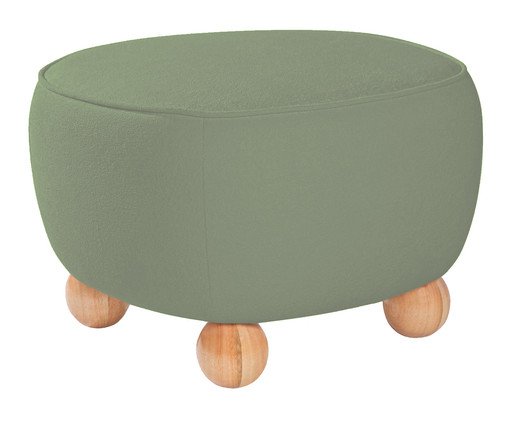 Puff Ball Feet em Boucle Aveludado Verde - image 0