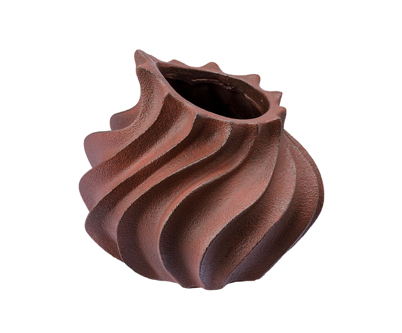 Vaso Cer&ecirc;mico Chamas Marrom - image 0