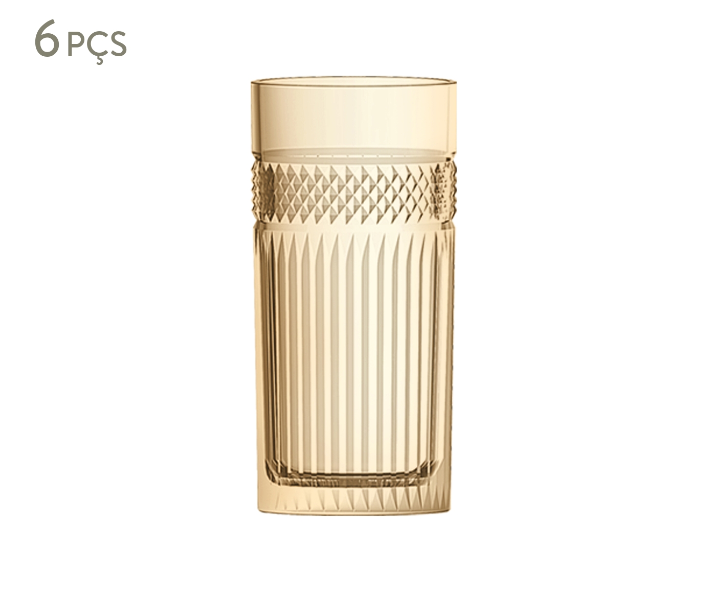 Jogo de Copos Altos Palace Ambar Luster - image 0