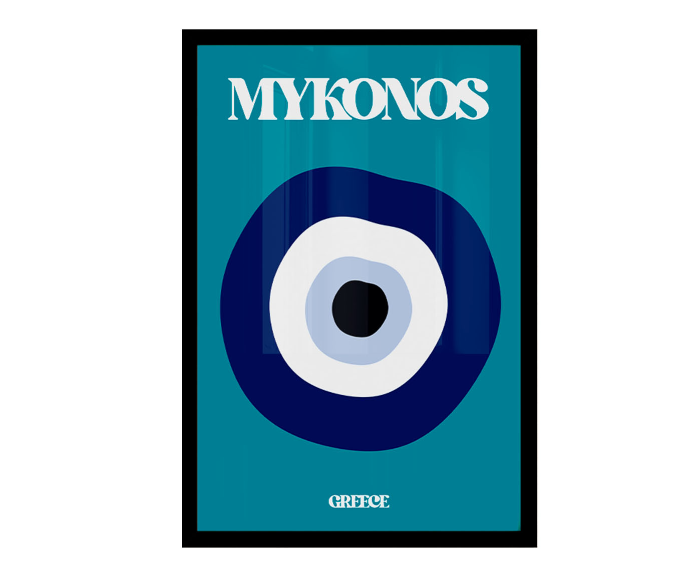 Quadro Mykonos com Moldura Preta - image 1