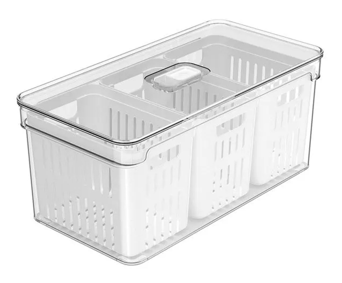 Organizador Clear Fresh com 3 Cestos Natural - image 0