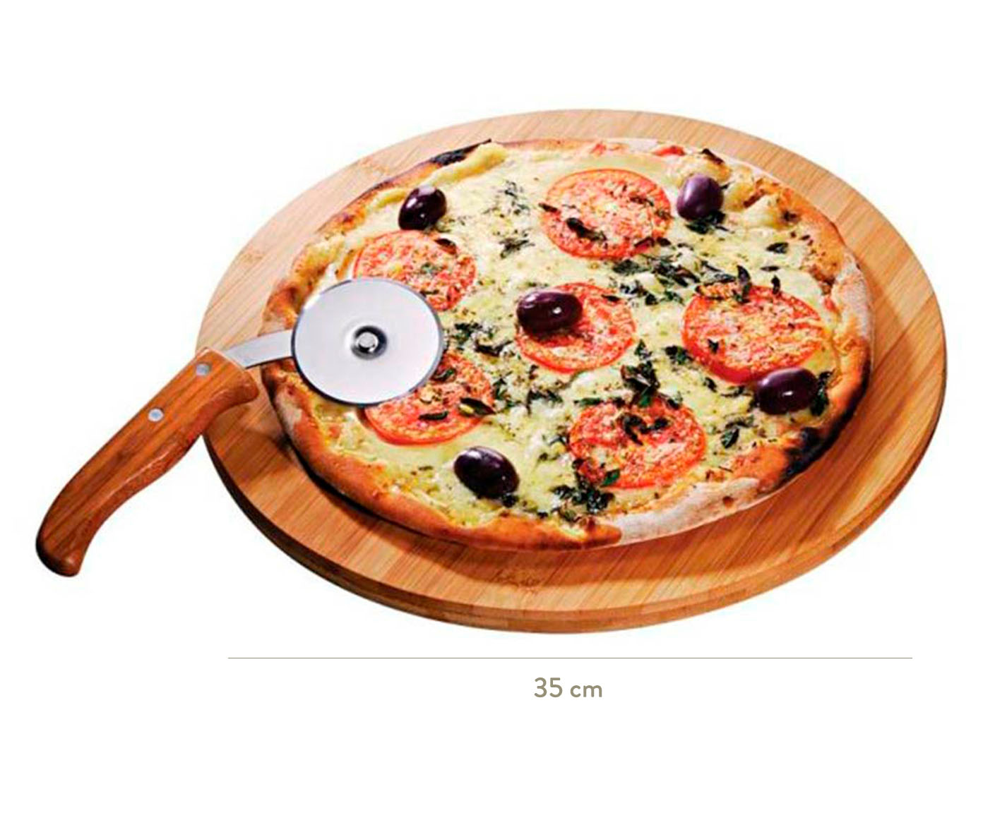 Jogo para Pizza em Inox E Bambu Otho image number 4