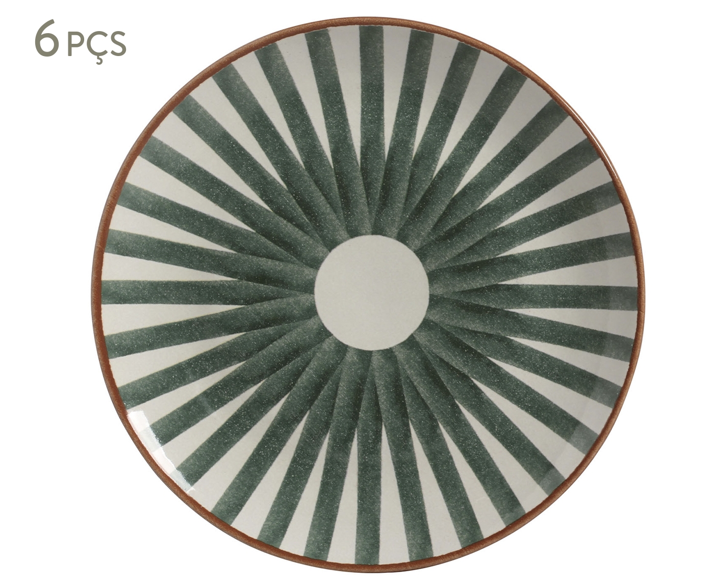 Jogo de Pratos Raso Coup Stoneware Equador Abstrato - image 0