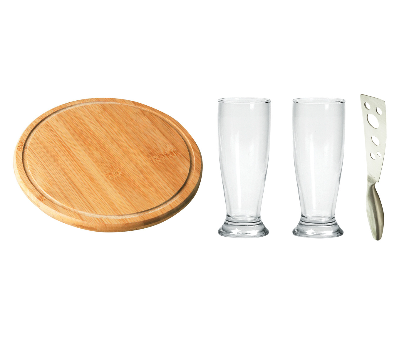 Jogo para Queijo E Cerveja em Inox E Bambu Chees - image 0
