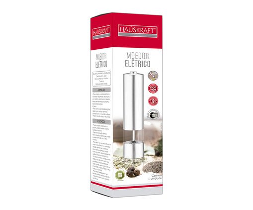 Moedor El&eacute;trico em Inox Prateado e Transparente - image 1