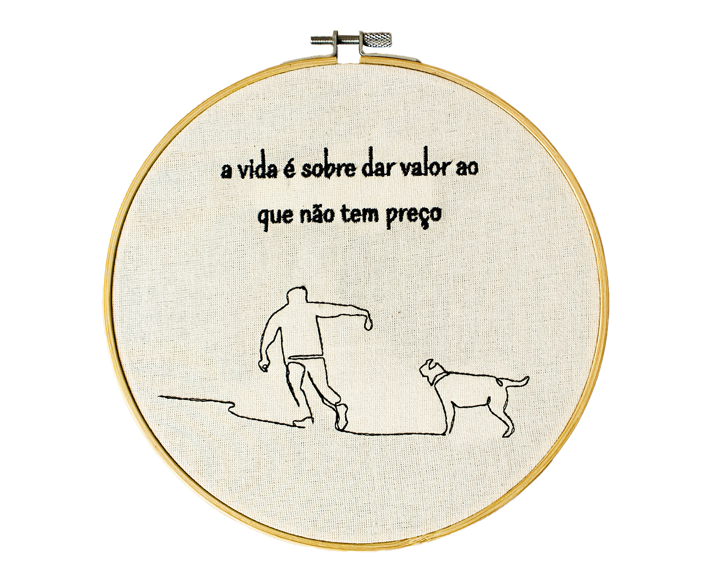 Bordado Decorativo "A Vida &Eacute; Sobre Dar Valor" - image 0