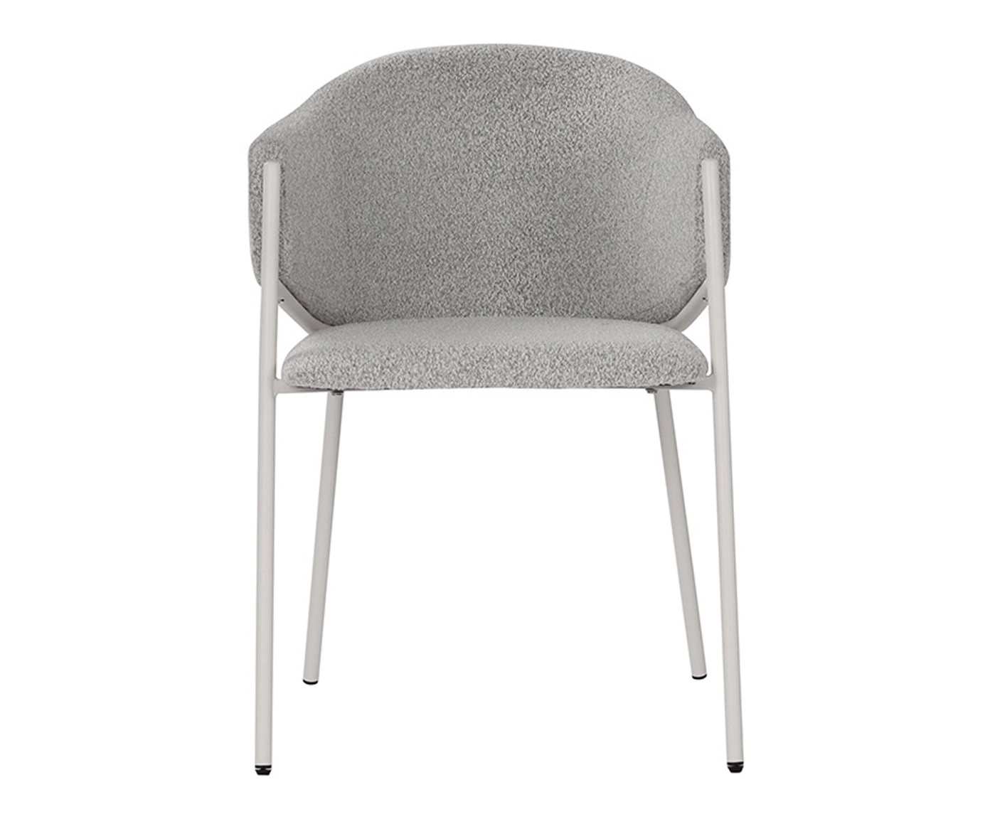 Cadeira Elie Boucle Cinza Base Off White - image 0