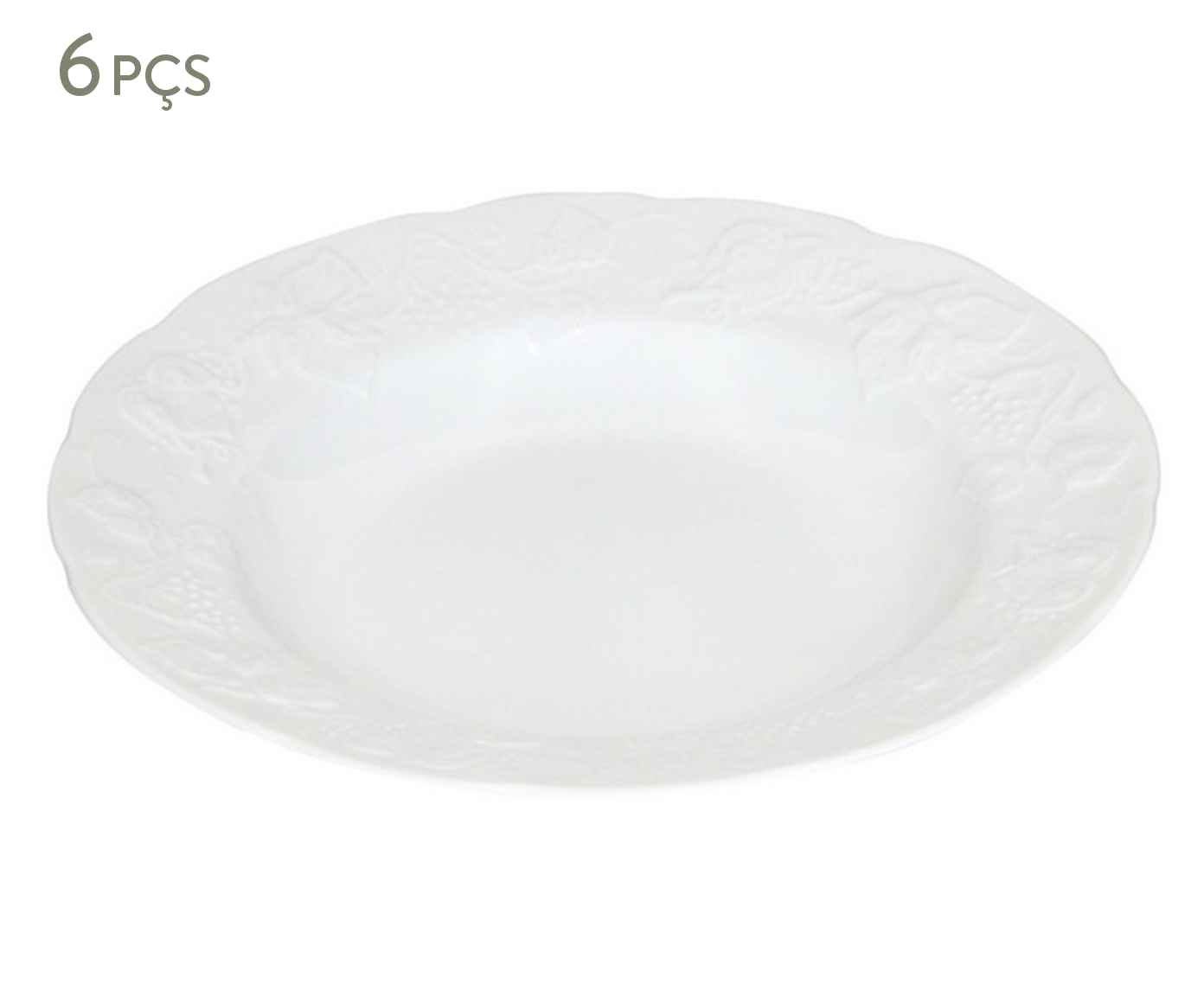 Jogo de Pratos Fundos em Porcelana Vendange - image 0