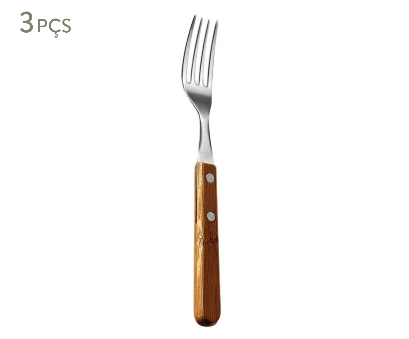 Jogo de Garfos para Mesa em Inox E Bambu Praticqu&eacute; Line - image 0