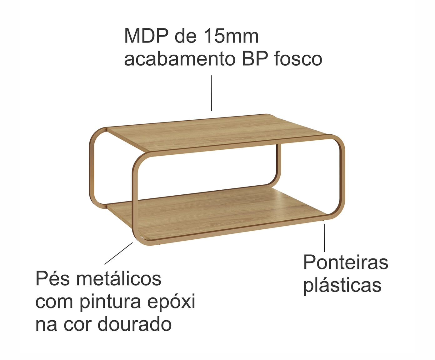 Mesa de Centro Org&acirc;nico Luna Artesano Hanover image number 2