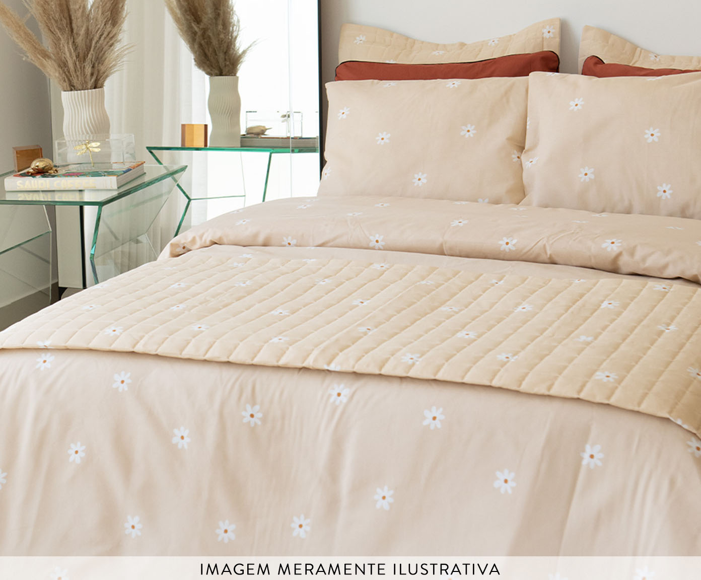 Capa para Duvet Essencialle Margaridas image number 2