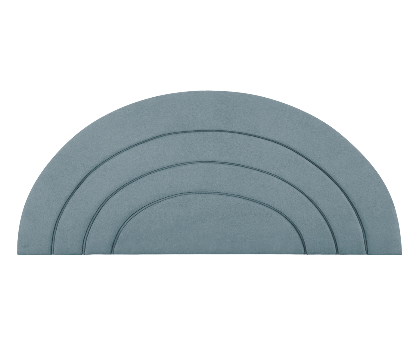 Cabeceira em Boucle Aveludado Arco Azul - image 0