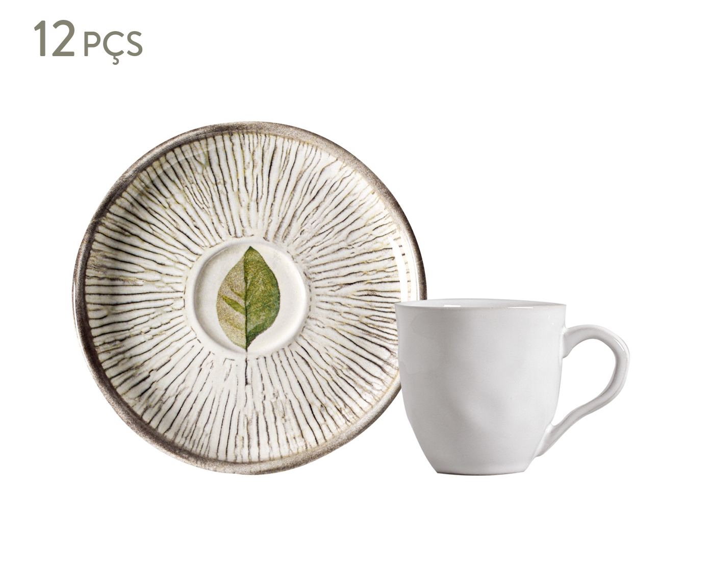 Jogo de X&iacute;caras para Caf&eacute; Bio Evergreen Floral - image 0