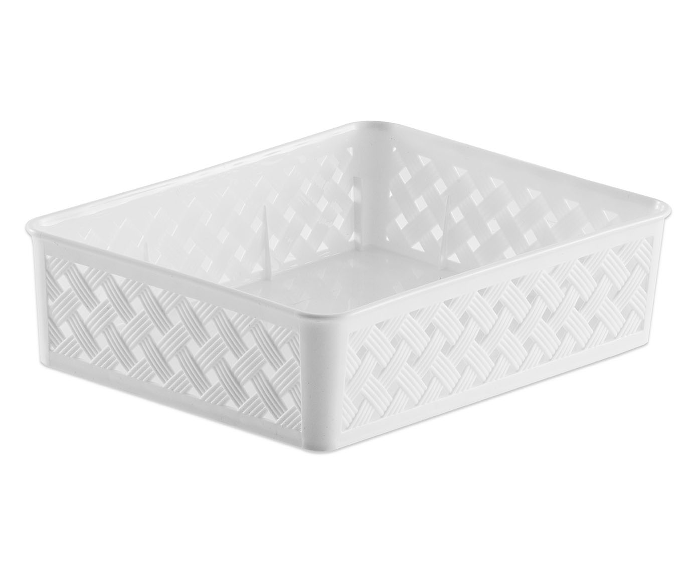 Cesto Organizador Rattan Branco image number 1
