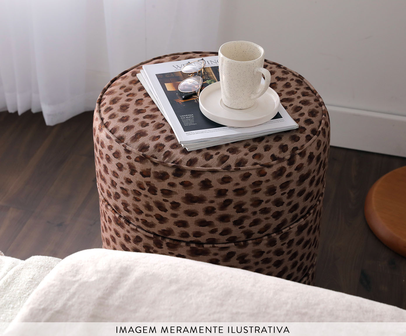 Pufe Estampado Gomos On&ccedil;a - image 1