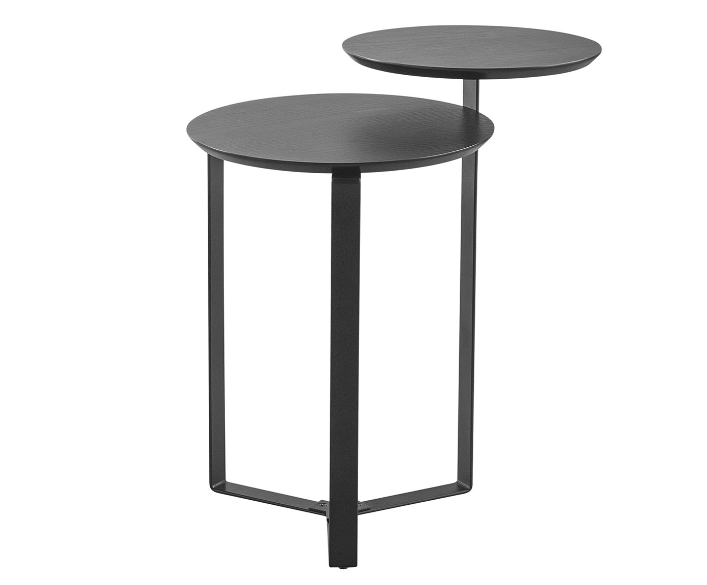 Mesa de Centro Dois Tampos Chanfrada Org&acirc;nica Nero e Preto - image 0