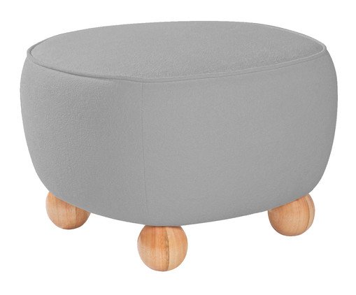 Puff Ball Feet em Boucle Aveludado Cinza image number 0