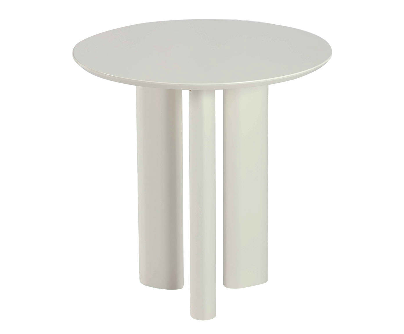 Mesa Lateral Redonda Brilho Off-White image number 2