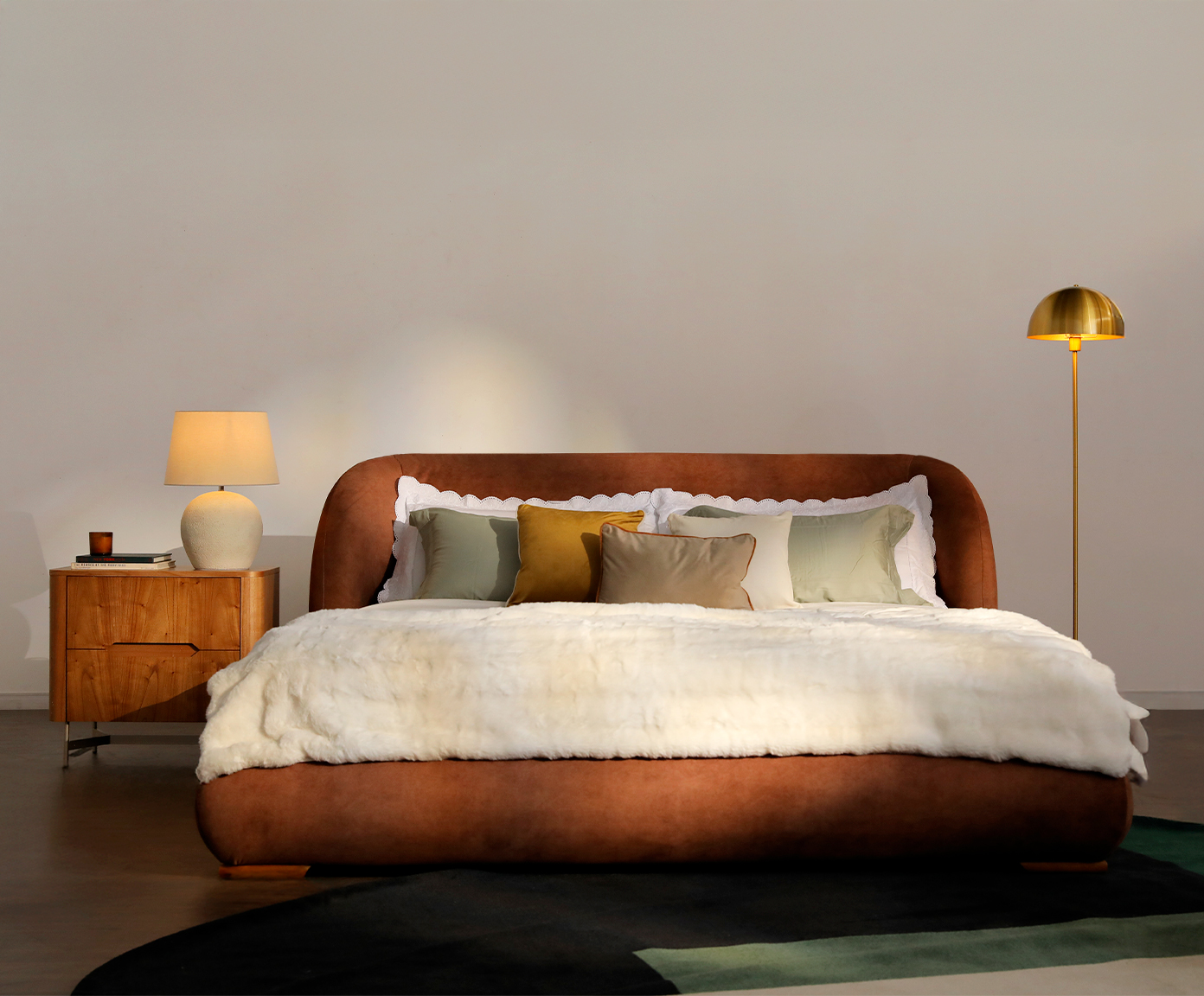 Cama Lumie Veludo Soft Tijolo image number 15