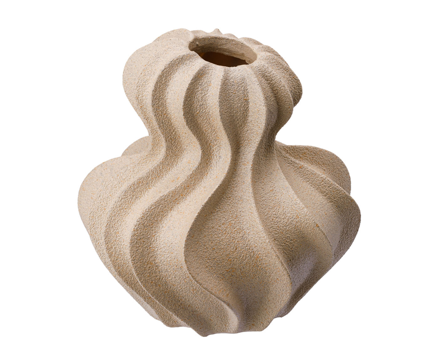 Vaso Cer&ecirc;mico Ondas Bege - image 0