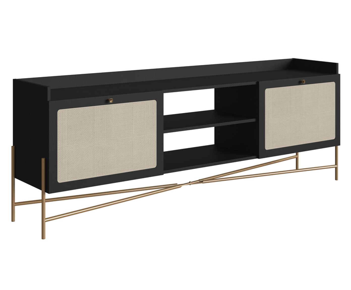 Rack Tela Oslo Nero e Dourado - image 0