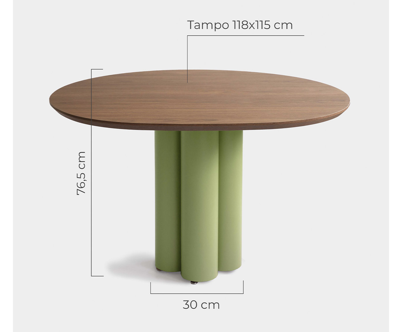 Mesa de Jantar Maxi Pequena Verde - image 1