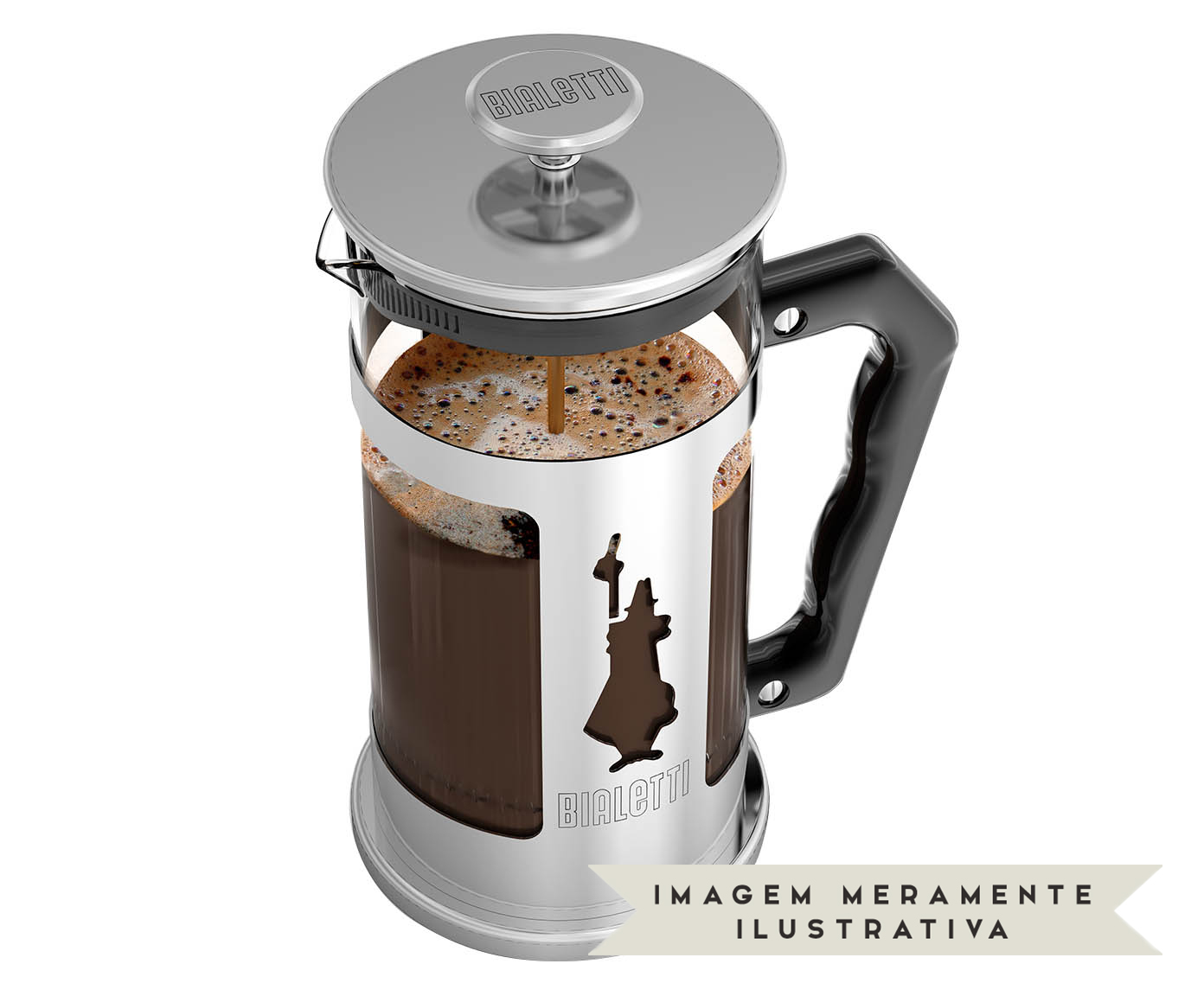 Cafeteira Francesa em Inox French Press Luna Prateada - image 1