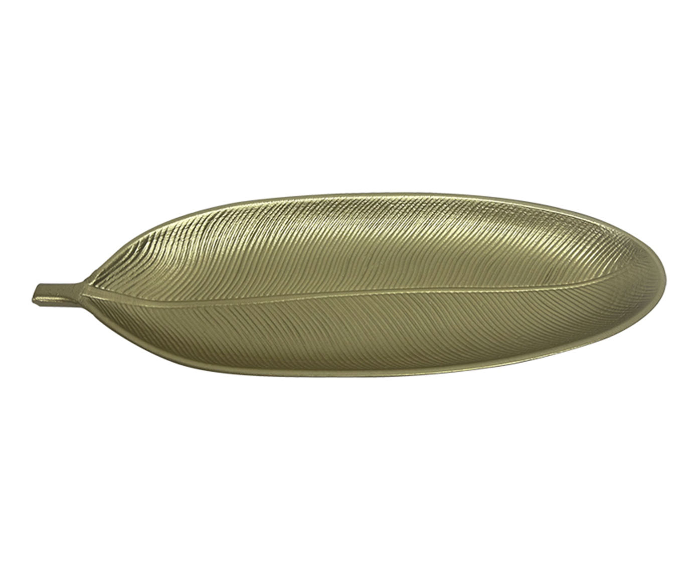 Centro de Mesa em Madeira Leaf I Dourado - image 0