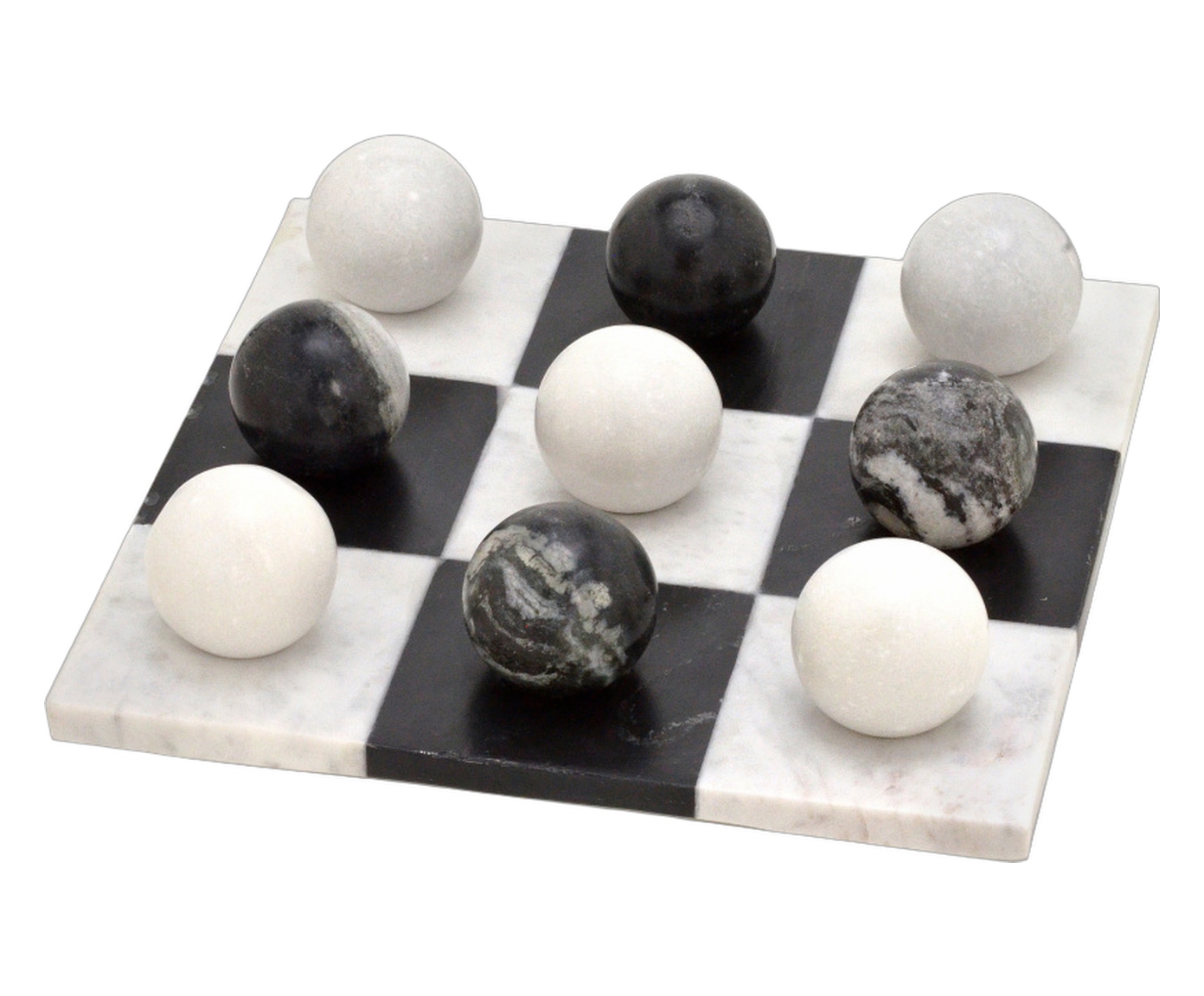 Jogo de Tabuleiro Decorativo Piezza Branco e Preto - image 0