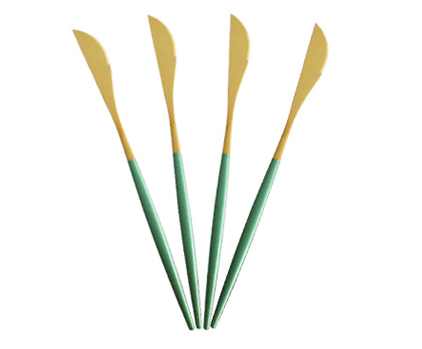 Jogo de Facas em Inox Slim Verde Menta Rado - image 0