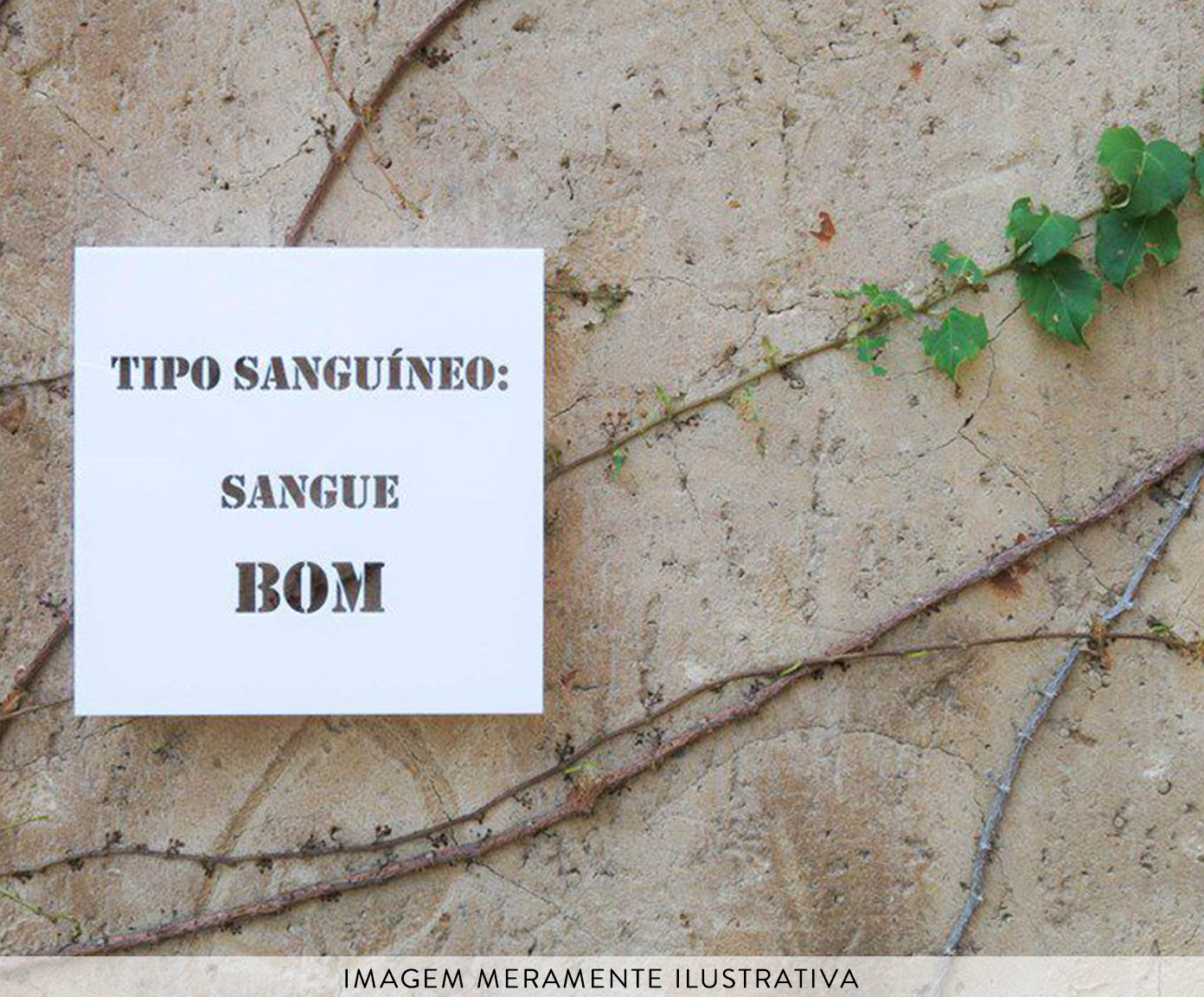Quadro Acr&iacute;lico Vazado - Tipo Sanguineo Preto - image 1