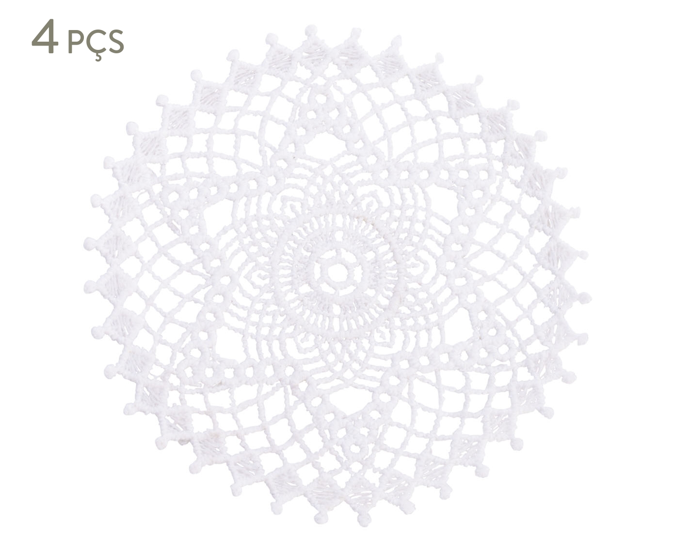 Jogo de Porta Copos Starflower Branco - image 0