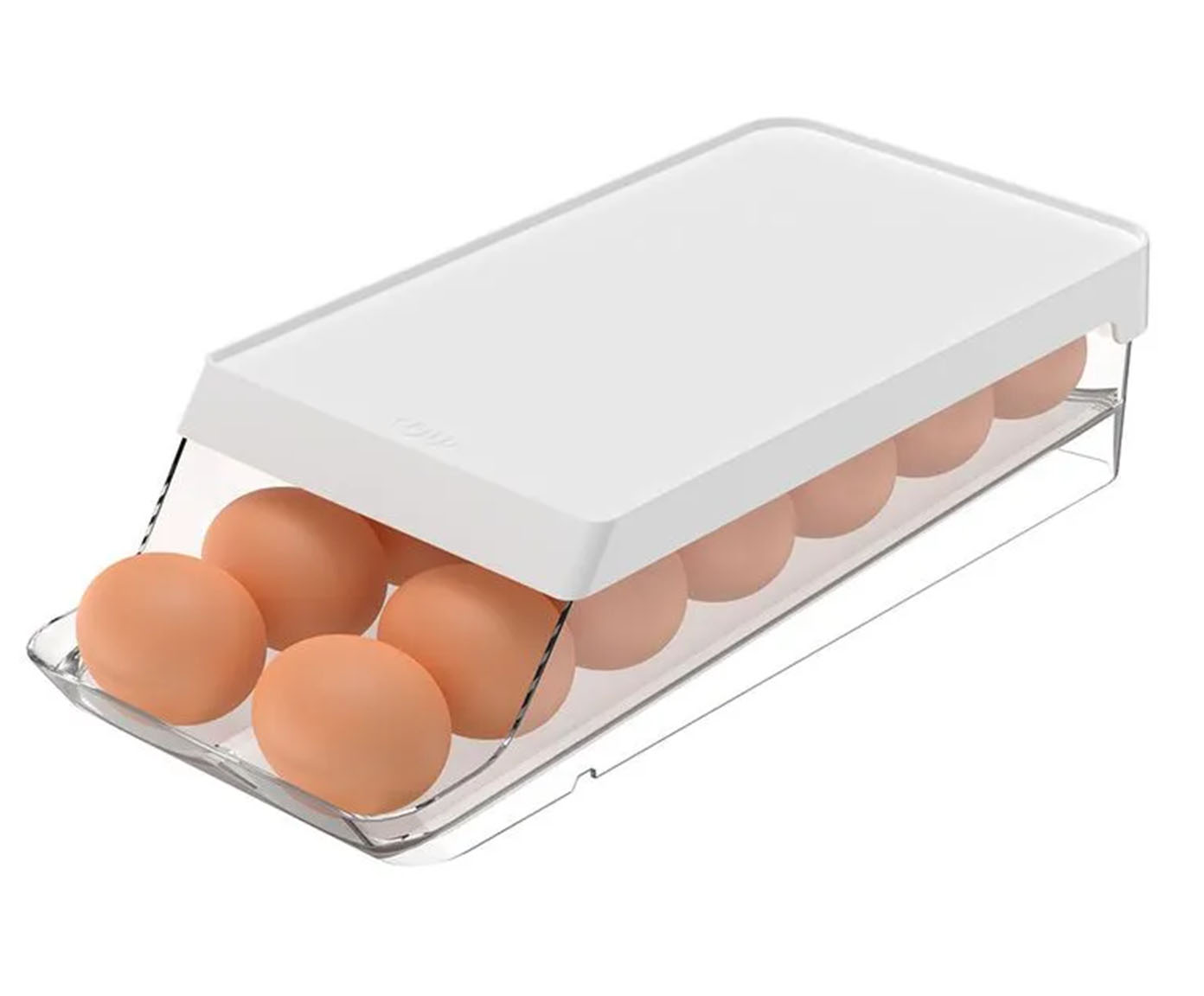 Organizador de Ovos Roll Clear Fresh II Branco - image 0