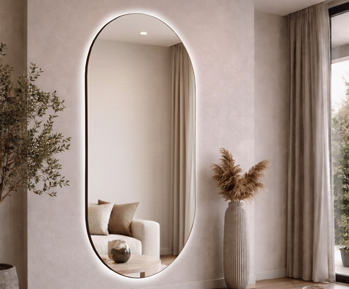 Espelho com Led Smart Doha Preto image number 4