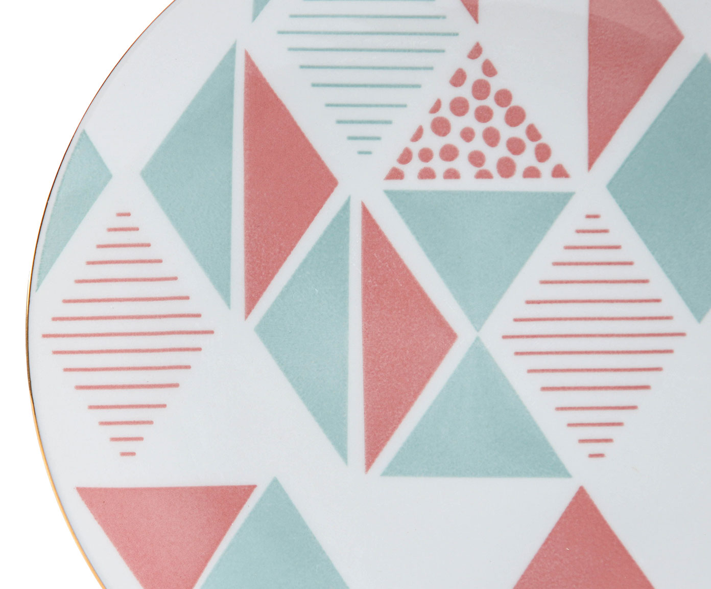 Prato para Sobremesa em Porcelana Vic Branco - 2X21,5cm - image 1